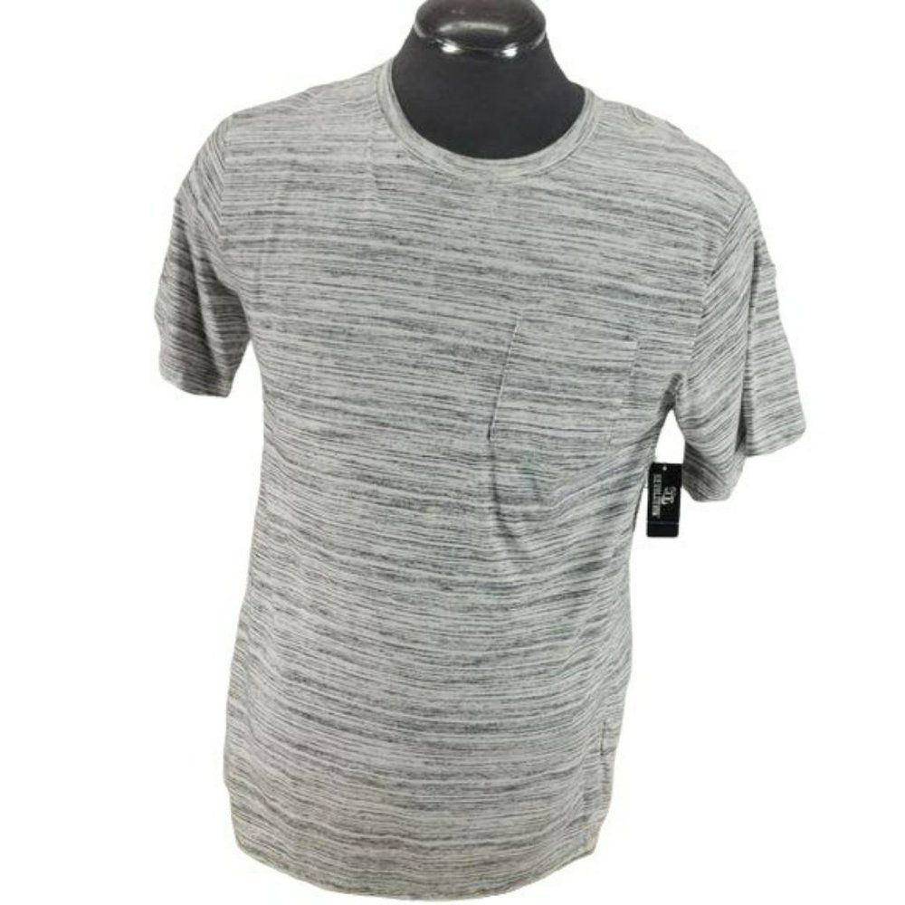 OT Revolution Men's Athletic Heather Grey Pocket Tee Shirt Size Medium